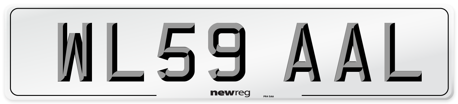 WL59 AAL Number Plate from New Reg